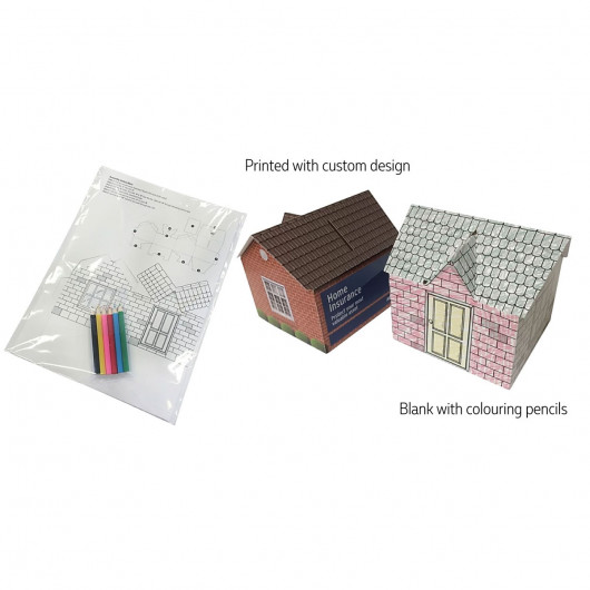 Printed House Shaped Money Boxes